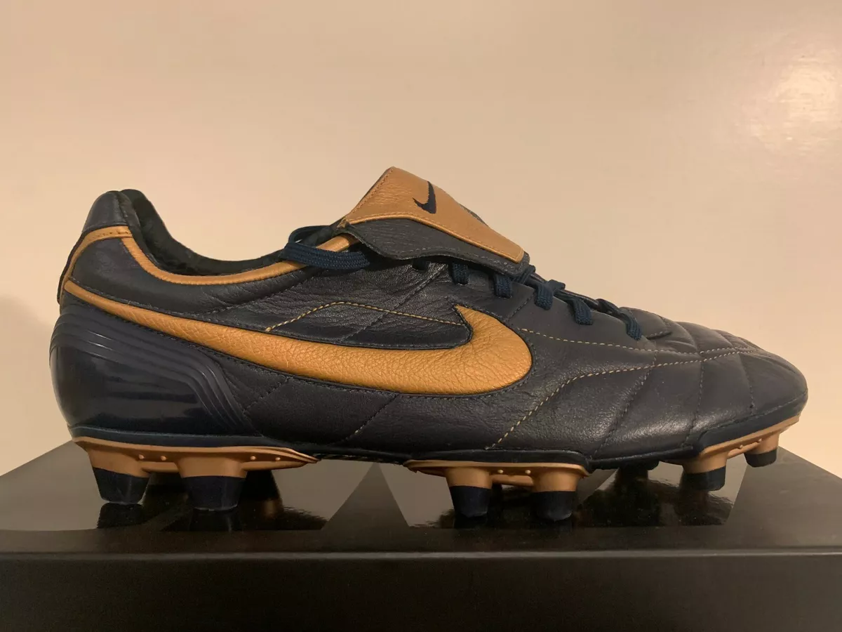 begroting Of anders marathon Nike Tiempo Legend V Soccer Cleats Size US 11 / EU 45 Blue Gold | eBay