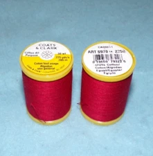 Coats and Clark Cotton All Purpose Thread, 225 yards, Red (2250)