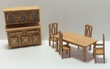 Quarter Inch Scale Country Style Dining Room Furniture Kit