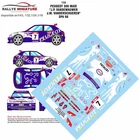 DECALS 1/43 REF 0156 PEUGEOT 306 MAXI VAN DE WAUVER SPA RALLY 1998 RALLY