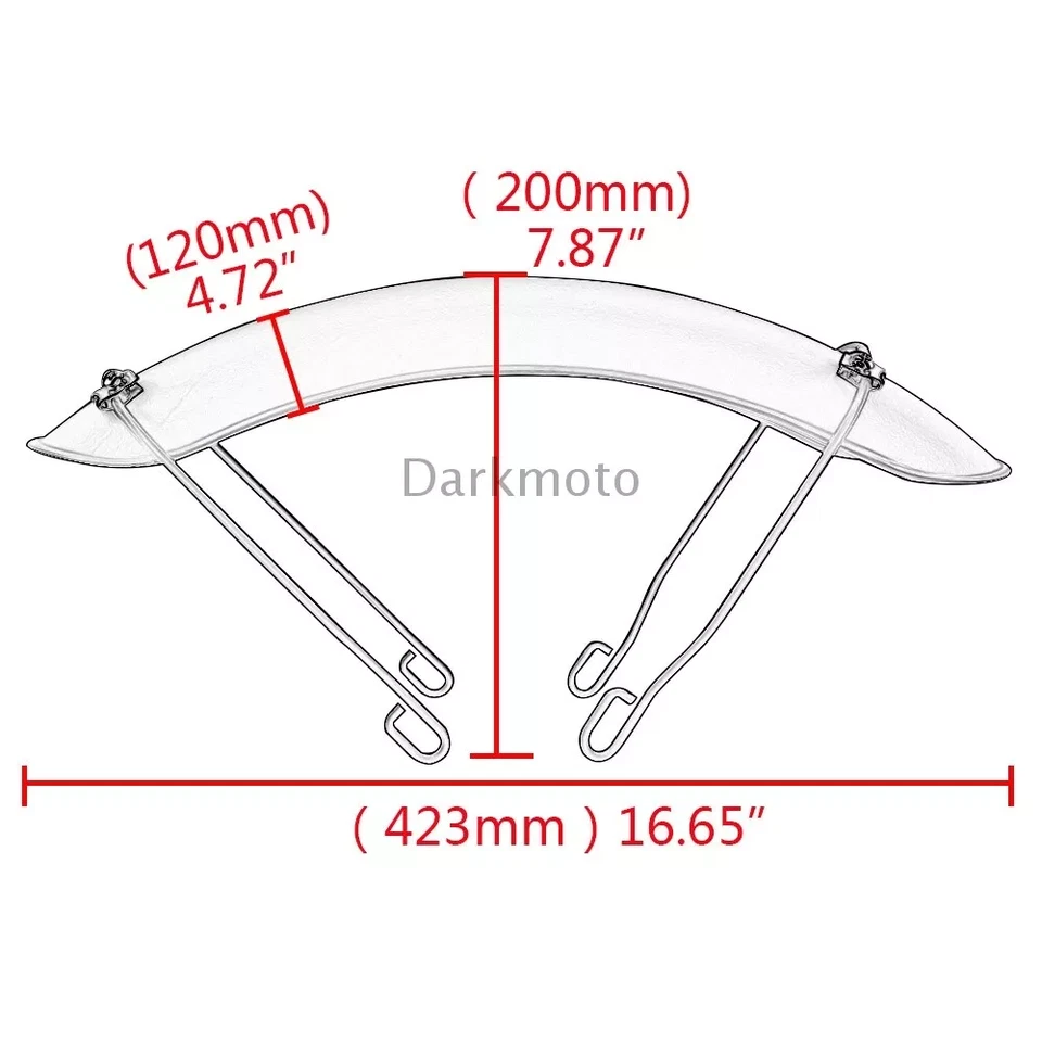 Guardabarros delantero retro universal para Harley Sportster 883 Bobber Café Racer Foto 2 de 4