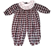 Girls PETIT AMI red green white boutique bubble romper 24M 2T Christmas vintage