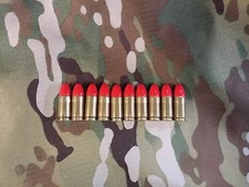 READ AD! 5- 9mm Premium HI VIZ snap caps for training drills 3 gun RED TIP