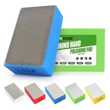 Diamond Hand Polishing Pads, 5PCS Diamond Sanding Pads 60/120/240/400/1000 Grit