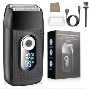 LCD Rasoir sans fil électrique pour hommes rasoir sec/humide rechargeable USB