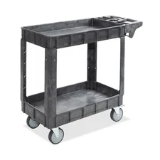 Utility Service Cart with 4-5" Swivel Wheels, 2 Shelves, 550lb. Capacity, 40x17