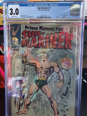 SUB-MARINER 1 (1968) CGC 3.0  ! Key Origin Issue - Fantastic Four App   