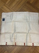 1809 UK Legal Indenture - Vellum Deed, Wax Seals, Annuity & Stock Transfer