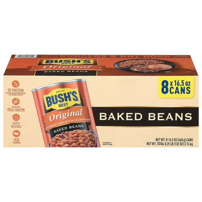 Bush's Original Baked Beans (16.5 oz, 8 ct.) Great Price FREE SHIPPING