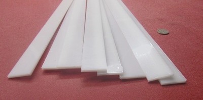 Hdpe White Bar .125'' (1/8'') Thick x 1.25'' Wide x 24'' Long, 8 Pcs, 16 Ft