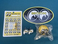 Mooneyes Diecast Grille Emblem Valve Stem Caps Antenna Topper Sticker