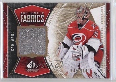2009-10 SP Game Used Edition Authentic Fabrics Gold 45/100 Cam Ward #AF-CW 1o3