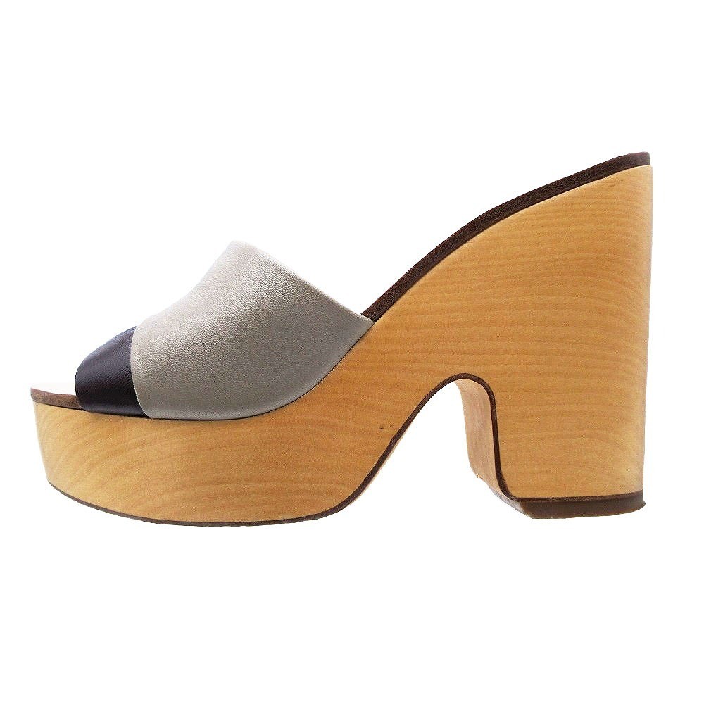 Chanel Mules Sandals Bicolor With Coco Mark Size 34 US About4 For Women thumbnail 24