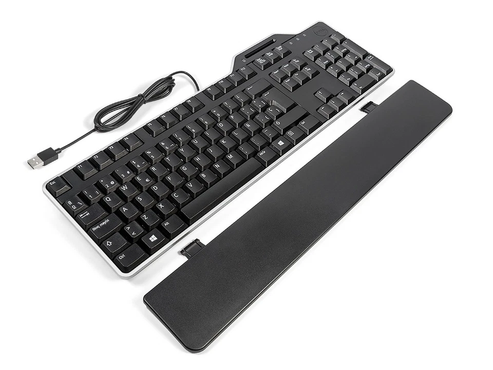 Dell KB813 SPANISH USB Smart Card Reader Keyboard with Palmrest (Black) - Image 2 of 2