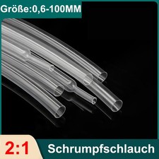 2:1 Heat Shrink 0.6mm-100mm Transparent Clear Heatshrink Tubing Tube Sleeving