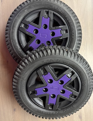 3.00-8 Flat Free 14” Drive Wheels for Quantum Q6 Edge 2 Edge 3 Tire N Rim Pair