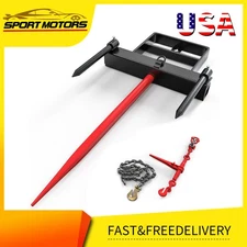 9" Universal HD Hay Spear for Skid Steer Tractor Loader Bucket 2000 LBS Capacity