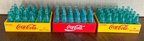 Vintage Mini Plastic Coca Cola Case with 24 Bottles Collectible Advertising 1995