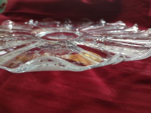 Fostoria Navarre Clear 13" Torte Plate Platter (Baroque Shape) - Picture 6 of 7