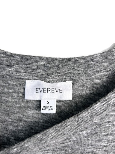 Evereve Ella Stripe Long Sleeve T-Shirt Gray Size Small Lightweigt Stripe - Picture 8 of 9