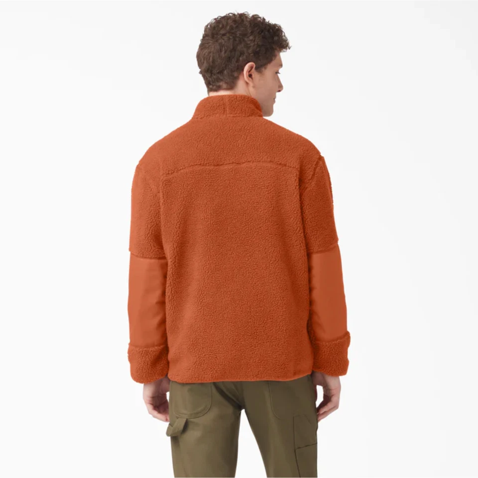 NEW Dickies Red Chute Sherpa Fleece Jacket Mens Small Winter Jacket Gingerbread - Image 3 of 3