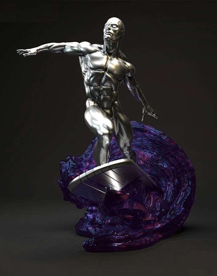 Silver Surfer Soaring Resin Sculpture Statue Model Kit Unpainted/Unassembled - Image 2 of 4