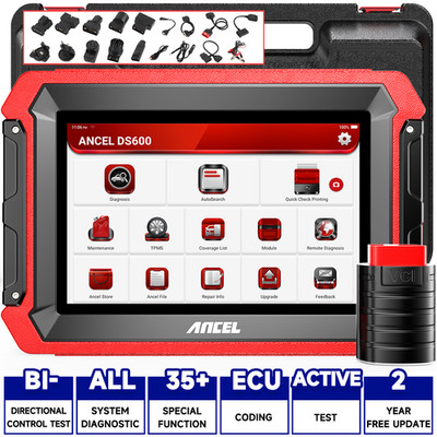 ANCEL DS600 OBD2 Scanner Active Test, ECU Coding & Full-System Diagnostics Tool