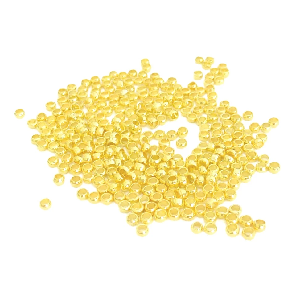Quetschperlen 1,8 mm Farbe Gold 500 Stück Perlen Spacer nenad-design AN019 - Bild 3 von 4
