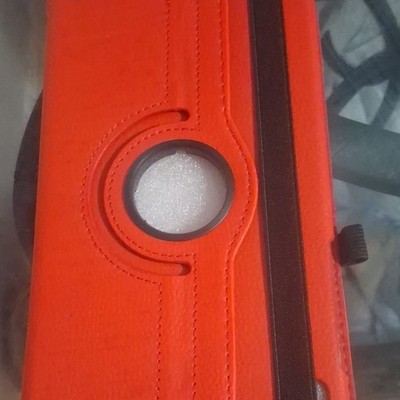 Red Folding Folio Tablet Case Cover with Rotating Stand Holder