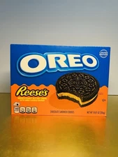 🔵 New Limited Edition Reeses & Oreo Peanut Creme Sandwich Cookies 10.81oz
