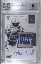 2017 Panini Encased Rookie Cap 52/75 Marlon Mack #138 BGS 9 MINT Patch Auto 1j6