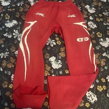 Hellstar Printed Logo Sweatpants Red Mens Y2K