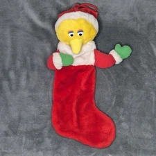 Kurt S. Adler Big Bird Sesame Street Plush Christmas Stocking 2001 Jim Hanson Co