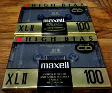 MAXELL XLII 100 HIGH BIAS 100MIN TYPE II CASSETTE TAPES BRAND NEW SEALED NOS MIJ
