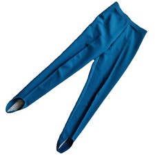Vintage 80s Happy Legs Cobalt Blue Stretchy Stirrup Pants