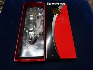 Original Vintage Folding Blade Knife In Box "Spyderco CPM S30V"