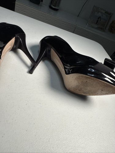 Salvatore Ferragamo Bara Pumps offene Zehenpartie Größe 8 B DS 19364 B98 - Bild 9 von 11