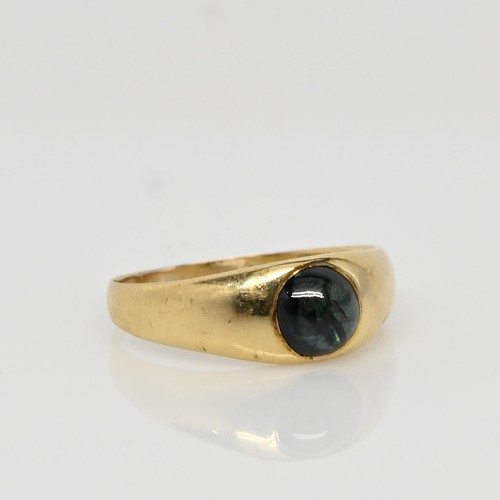 Antiker blauer Saphir Cabochon 18 Karat Gelbgold Ring - Bild 8 von 8