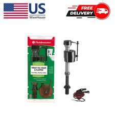 Fluidmaster Universal Toilet Fill Valve & 2 in. Flapper Repair Kit Easy Install