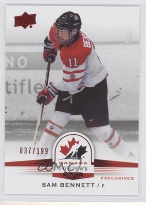 2014 Upper Deck Team Canada Juniors Exclusives 37/199 Sam Bennett #9 0c3
