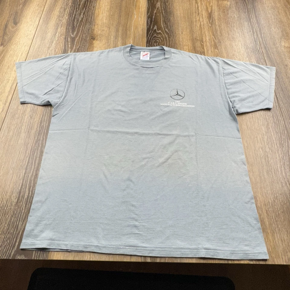 Camisa De Colección Mercedes Benz Para Hombres XL Azul Desteñido CART Motor Champion Racing Años 90 Foto 4 de 4