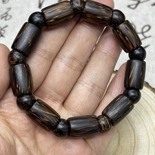 China Grade A Natural Hainan Wood Carving Buddha Lucky Bracelet Prayer Beads