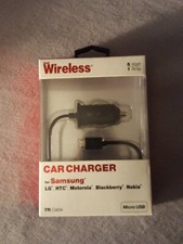 Wireless - Dual USB Car Charger 5W 1A  7 Foot Cord -Black for Samsung,LG,HTC,ETC