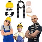 Despicable Me Gru Cos Kits Minions Cosplay Bald Cap Scarf Nose Halloween Costume