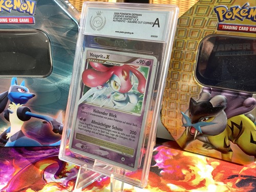 Pokemon Karte Card Vesprit Lv. X Square Cut Corner Legends Awakend PGS /PSA Holo