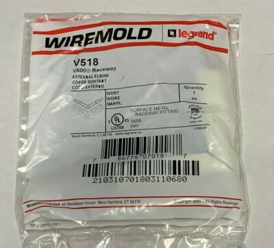 Wiremold V518 STL External Elbow, 500, Ivory, New