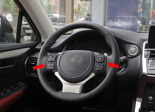 For Lexus NX200t 300h 2015-21 Black Wood Grain Steering Wheel Switch Cover Trim - Picture 6 of 6
