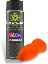 LiME LiNE Automotive Neon Orange Basecoat Spray Paint - 14 Oz