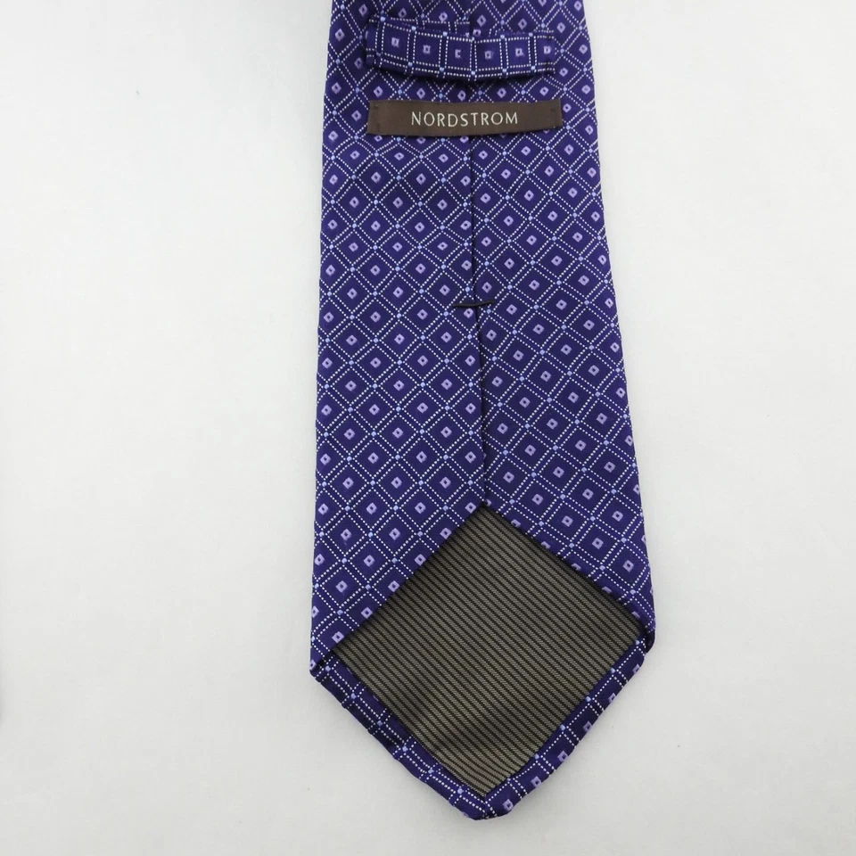 Mark Nordstom Tie Purple Geometric Silk Necktie Men's Classic - Image 3 of 4
