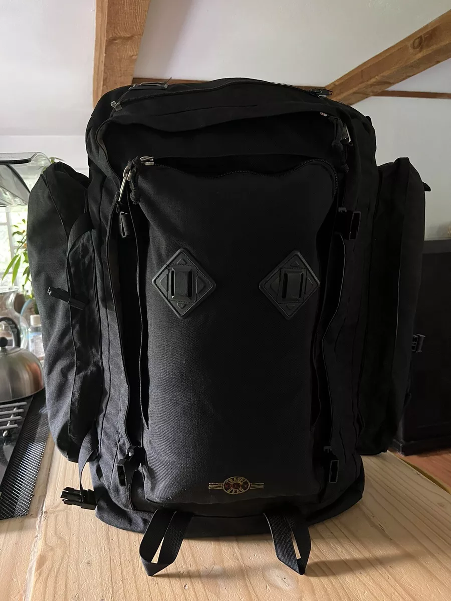 vintage kelty travel gear soft duffle backpack Black bag See Pics